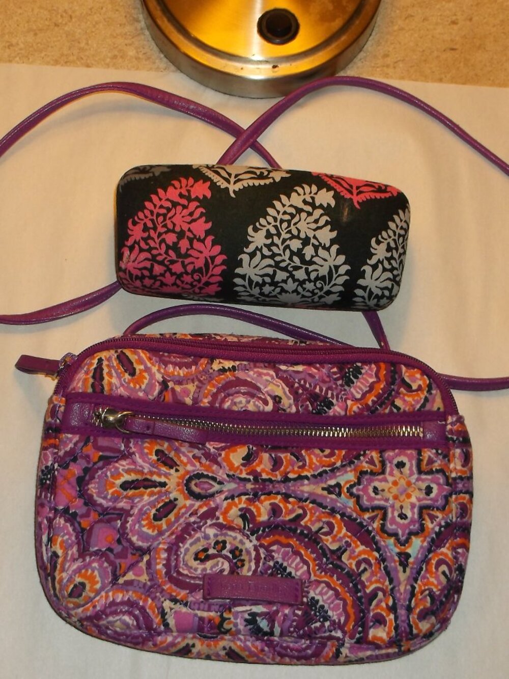 Vera Bradley Crossbody Bag, RFID, & Vera Bradley Eyeglass Case, both are damaged